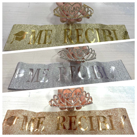 TIARA + BANDA "ME RECIBI" - comprar online