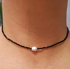 Colar Cristal com pérola de água doce