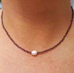 Colar Cristal com pérola de água doce - comprar online