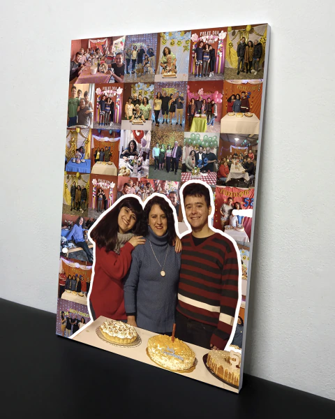 Collage + foto con borde