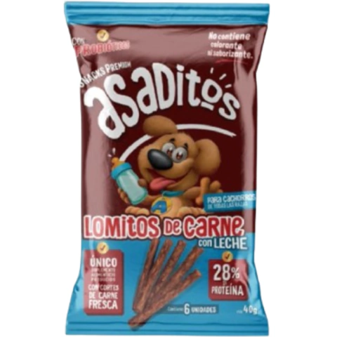 Asaditos Snacks Lomitos De Carne Cachorros 1 pack x 6u