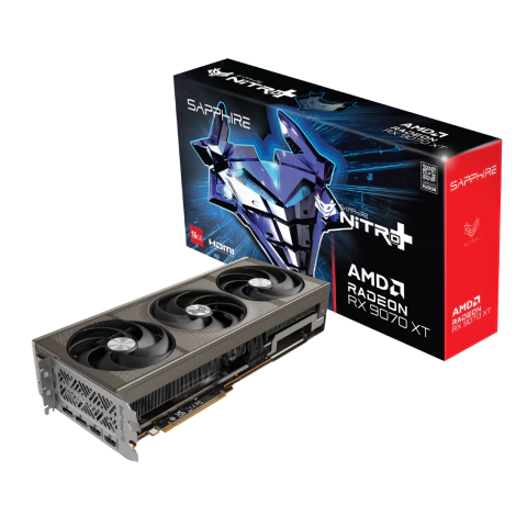 Placa de Vídeo AMD Radeon RX 9070 XT Gaming OC Sapphire Nitro+, 16GB GDDR6, 256-bit, FSR4, Ray Tracing, HYPR-RX + AMFM2 - 11348-01-20G - Compre agora na Livestore Online: https://www.livestoreonline.com.br/ com frete grátis para Sul e Sudeste!