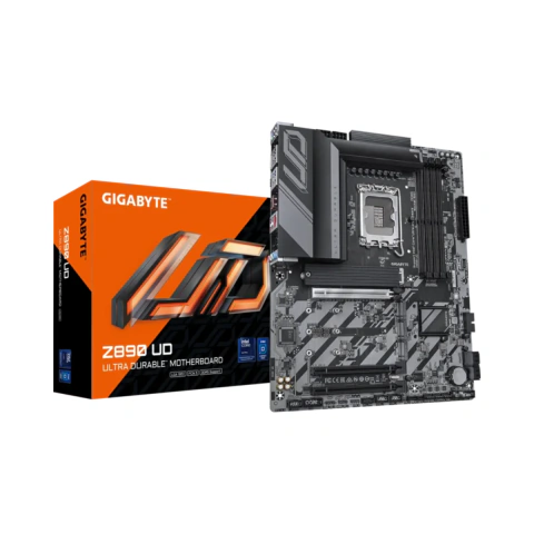Placa Mãe Gigabyte Z890 UD, LGA1851, DDR5, PCIe 5.0, M.2, Rede 2.5GbE, USB4 Tipo-C, DisplayPort, Áudio HD 7.1, ATX