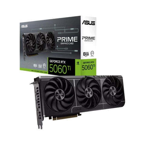 Placa de Vídeo Asus Prime GeForce RTX 5060 Ti - Compre agora na Livestore Online: https://www.livestoreonline.com.br/ com frete grátis para Sul, Sudeste e Brasília!