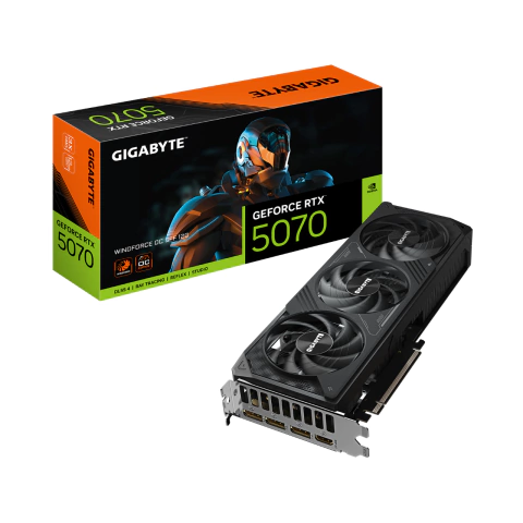 Placa de Vídeo GeForce RTX 5070 Windforce OC Gigabyte- GV-N5070WF3OC-12GD Compre agora na Livestore Online: https://www.livestoreonline.com.br/ com frete grátis para Sul, Sudeste e Brasília!