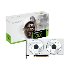 Livestore Online Placa de Vídeo GeForce RTX 5060 1-Click OC White 2X Galax, 8GB GDDR7, 128-bit, Branca, HDMI, DP, DLSS 4, Ray Tracing - 56NSN8MDCQLE image