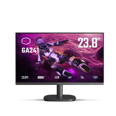 Monitor Gamer Cooler Master GA241 Flat 23,8" VA FHD, HDMI, VGA, 1ms, 100Hz, VESA - CMI-GA241-BR - Compre agora na Livestore Online: https://www.livestoreonline.com.br/ com frete grátis para Sul e Sudeste!