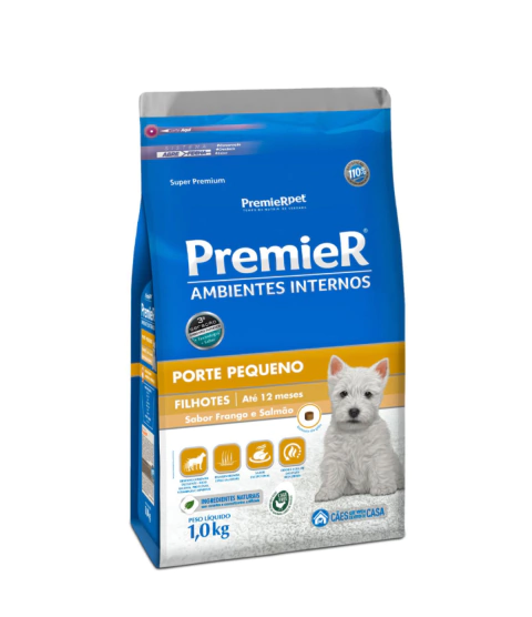 PREMIER CÃES AMBIENTES INTERNOS FILHOTES 1,0 KG