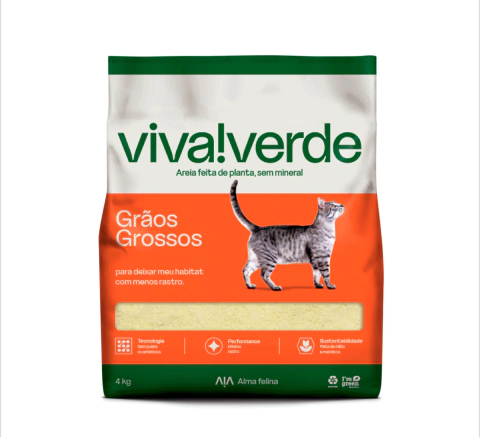 AREIA VIVA!VERDE GRAOS GROSSOS 4KG