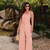 Conjunto Cropped Flor e Calça Rosa Leandra
