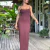 Vestido Midi Marrom Regata - comprar online