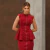 Vestido Vermelho Ziper Peplum - JJ Modas