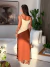 Vestido Midi Marrom Bicolor Nara - comprar online