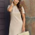 Vestido Curto Nude com Perolas - comprar online
