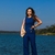 Conjunto Azul Marinho Cropped E Calça Flare Thalys na internet