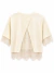 Blusa T-Shirt com Detalhe em Renda Creme - comprar online