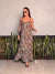 Vestido Midi Marrom Leila