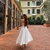 Vestido Midi em Crepe Off White - loja online
