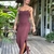 Vestido Midi Marrom Regata