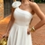 Vestido Midi em Crepe Off White - JJ Modas