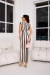 Vestido Malibu Midi Justo em Malha Texturizada Multicolor na internet