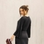 Vestido Midi Preto Drapeado - JJ Modas