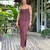 Vestido Midi Marrom Regata - comprar online