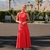 Vestido Midi Vermelho Doce Charm - loja online