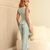 Conjunto Regata Peplum Alfaiataria Azul - JJ Modas