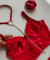 CORSET COM SAIA EM CIRRE - VERMELHO