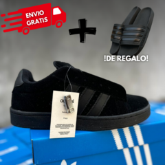 Adidas Campus Black+ Ojotas Adilette de regalo