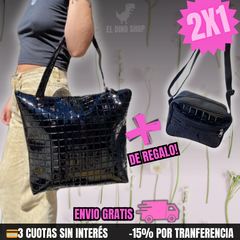 2X1 Bolso de Charol XL + Bandolera de REGALO!!