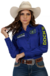 Camisa Docks Western Feminina Logotipo Azul Ref 3739