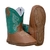 Bota Capelli Country Baby em Couro Legítimo Ref 051 Cor Pé Castor e Cano Verde