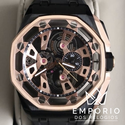 Audemars Piguet Royal Oak Offshore Tourbillon Chronograph Rose Gold e Preto