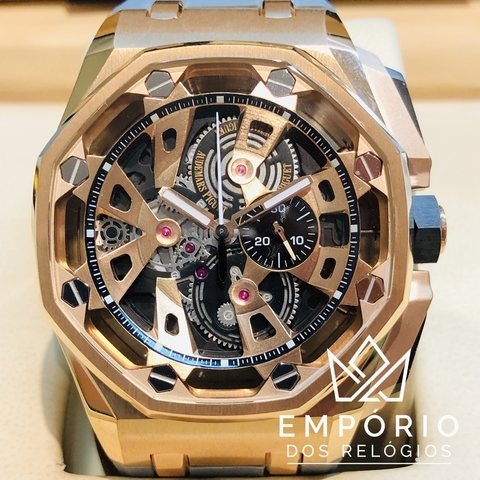 Audemars Piguet Royal Oak Offshore Tourbillon Chronograph Rose Gold e Cinza