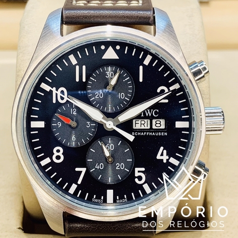 IWC Pilots Watch Chronopraph Edition Le Petit Prince Couro Marrom