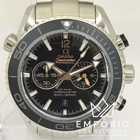 Omega Seamaster Planet Ocean Chronograph Preto Aço