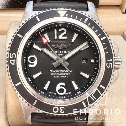 Breitling Superocean Automatic 44 Preto Borracha