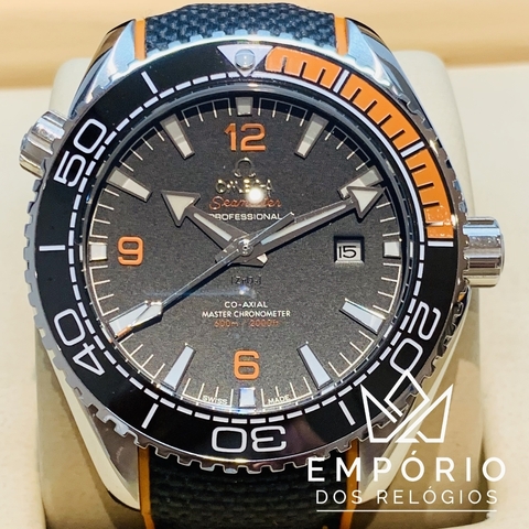 Omega Seamaster Planet Ocean Preto e Laranja