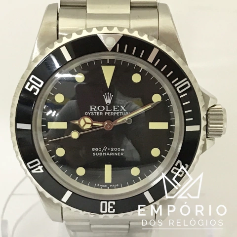 Rolex Submariner Preto Plexiglas