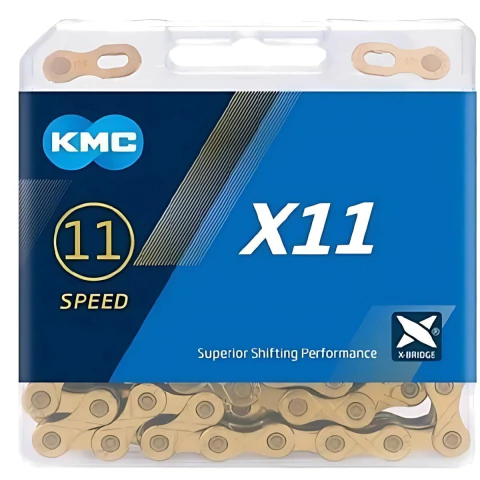 CADENA 11 V 1/2 x11/128 118L X11 TI-N GOLD KMC - comprar en línea