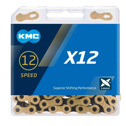 CADENA 12 VEL 1/2X11/128 126L X12 DORADA KMC