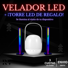 LÁMPARA LED TÁCTIL + TORRE RGB AUDIORÍTMICA DE REGALO