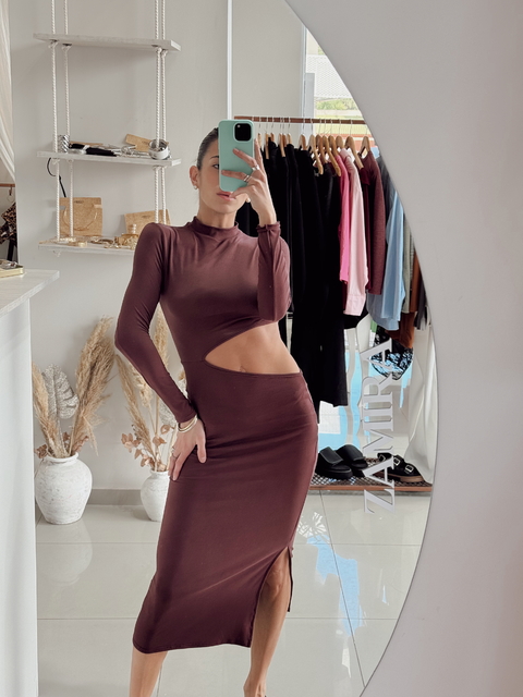 VESTIDO LARGO RECORTES - comprar online