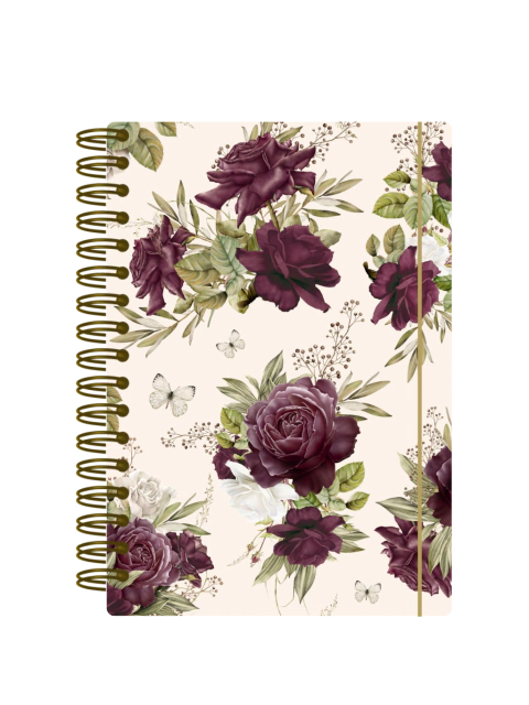 CUADERNO BORGOÑA FLORAL - comprar online