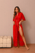 ROBE LIGANETE E RENDA LONGO VERMELHO