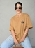 Camiseta Oversized Premium Is 53.5 - Caramelo