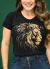 Tshirt 100% Algodão Leão de Judá Preto - Consagra Tshirts