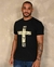 Camiseta Masculina Cruz Leão Preto